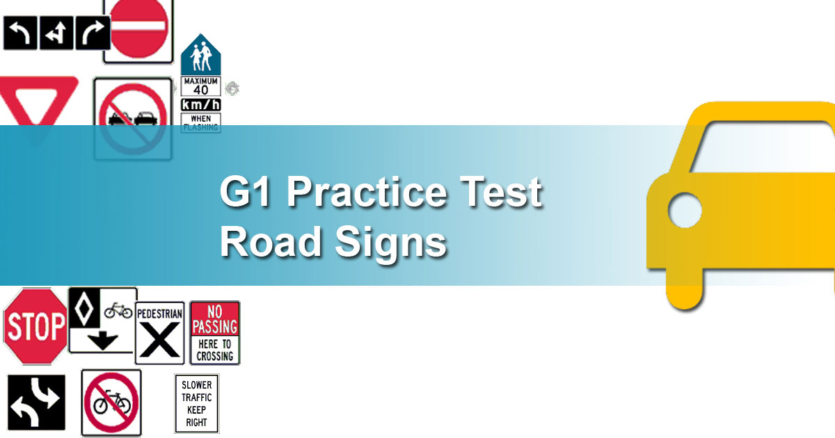 Ontario G1 Test Traffic Signs Practice Questions Part-1, 42% OFF